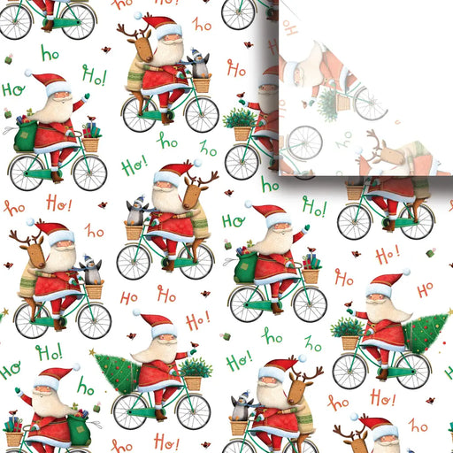 Tissue - Printed - Santa Bicycle - XPT738