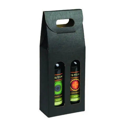 12 oz. Nero 2 Bottle. Olive Oil/Beer Carrier - 5-1/8 x 2-1/2 x 13-1/4  (375 ml)  50/cs - Mac Paper Supply