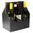 6 bottle Wine Carrier - Open Style - Seta Nero (Black Linen) Finish - 10-5/8" x 7" x 13-3/4"  (750mL)   30/ctn - Mac Paper Supply