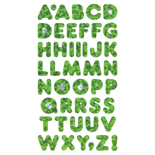 Prismatic Stickers - Alphabet - Green