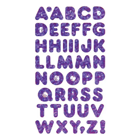 Prismatic Stickers - Alphabet - Purple