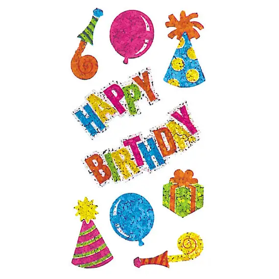 Prismatic Stickers - Party - Happy Birthday Assortment - 