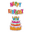 Prismatic Stickers - Party - Happy Birthday With Cake - 