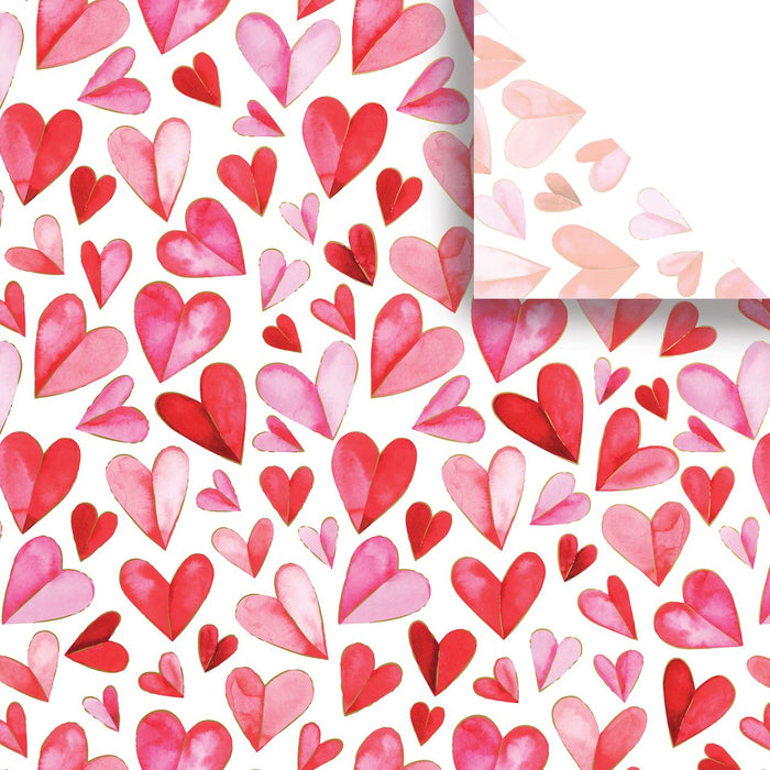 Tissue - Printed - Folded Hearts