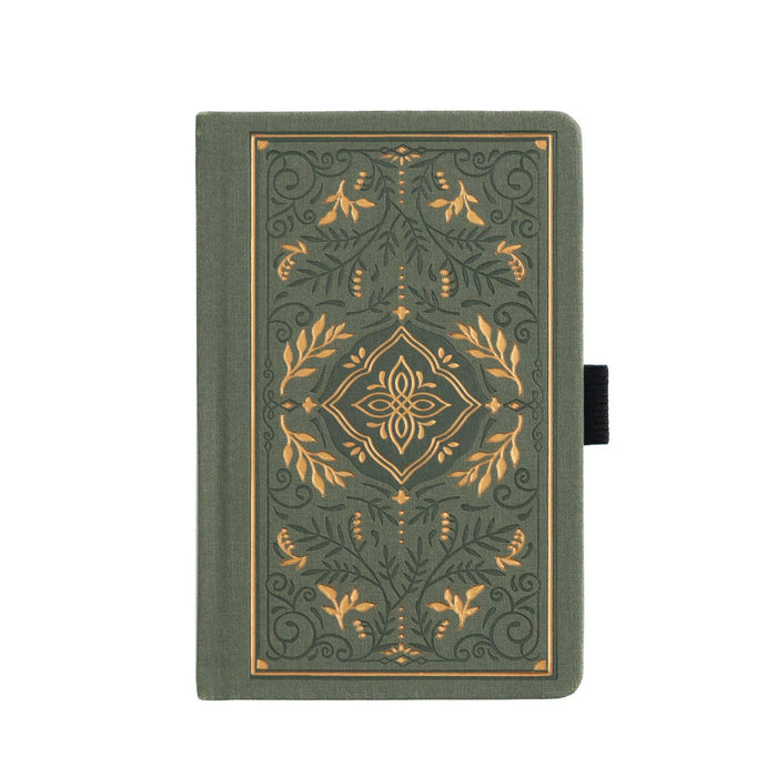 Storybook In Vintage Olive Dot Grid Notebook