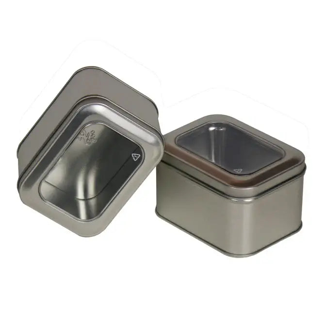 2 Piece Windowed Tins - 4-1/8’’ x 3’’ x 2-1/2’’ / EACH