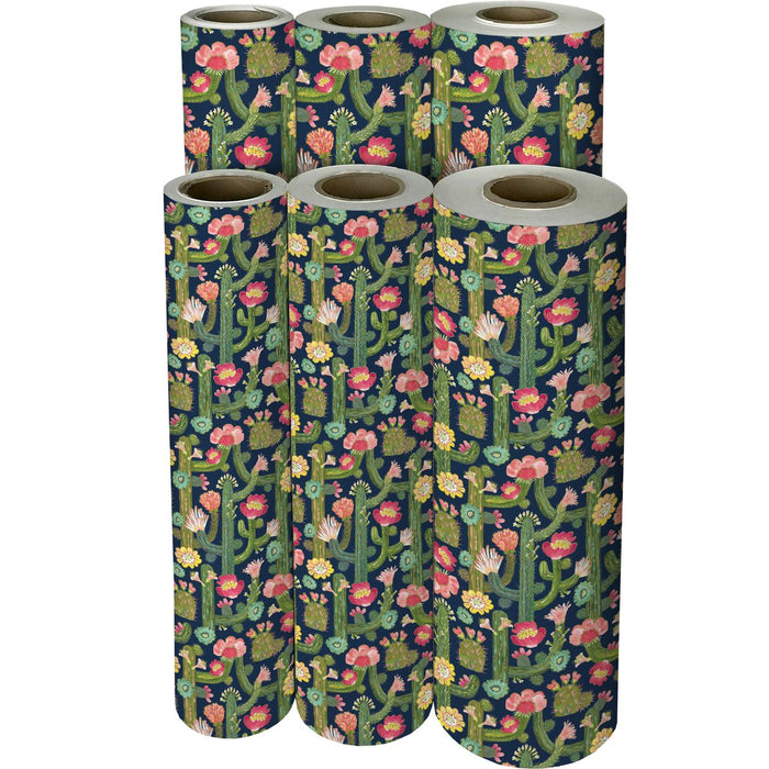 Gift Wrap - Cactus Blooms  - Recycled Fiber