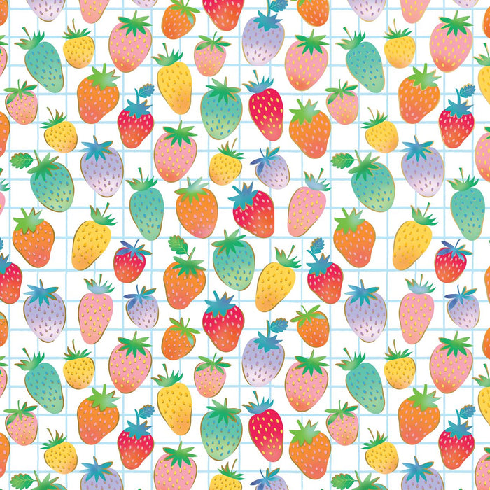 Gift Wrap - Sweet Strawberries  - Recycled Fiber