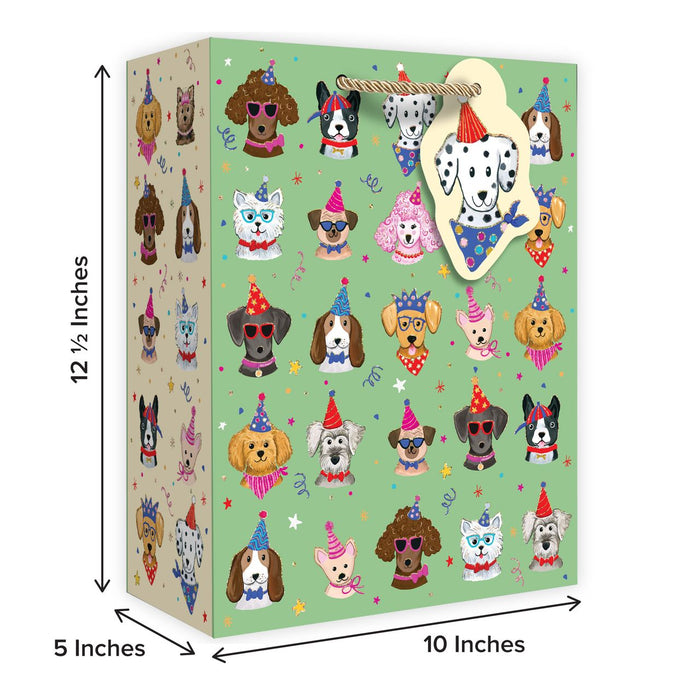 Euro Tote - Large Tote - Festive Pups