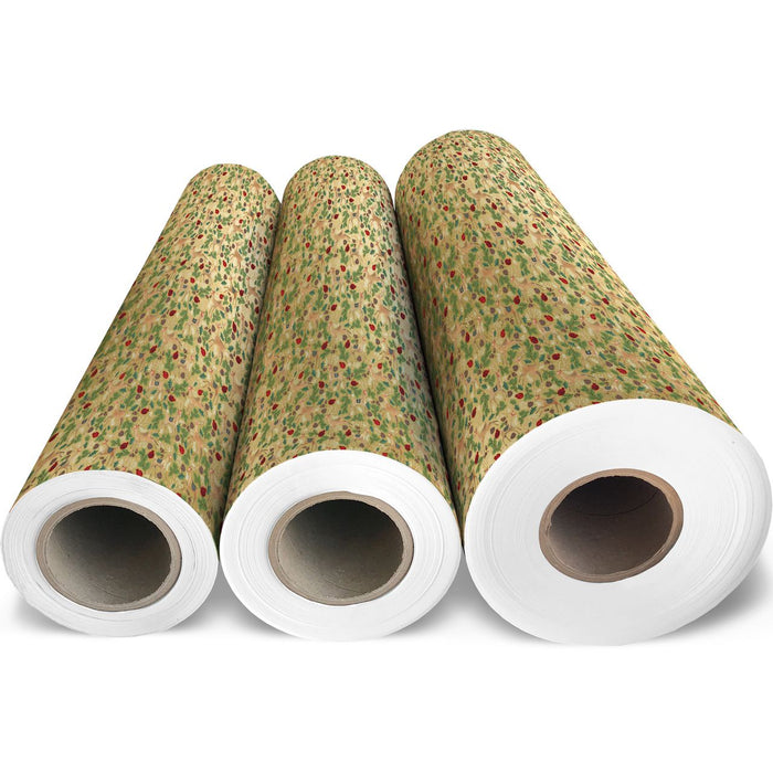 Gift Wrap - Reindeer Tapestry Gold - Recycled Fiber
