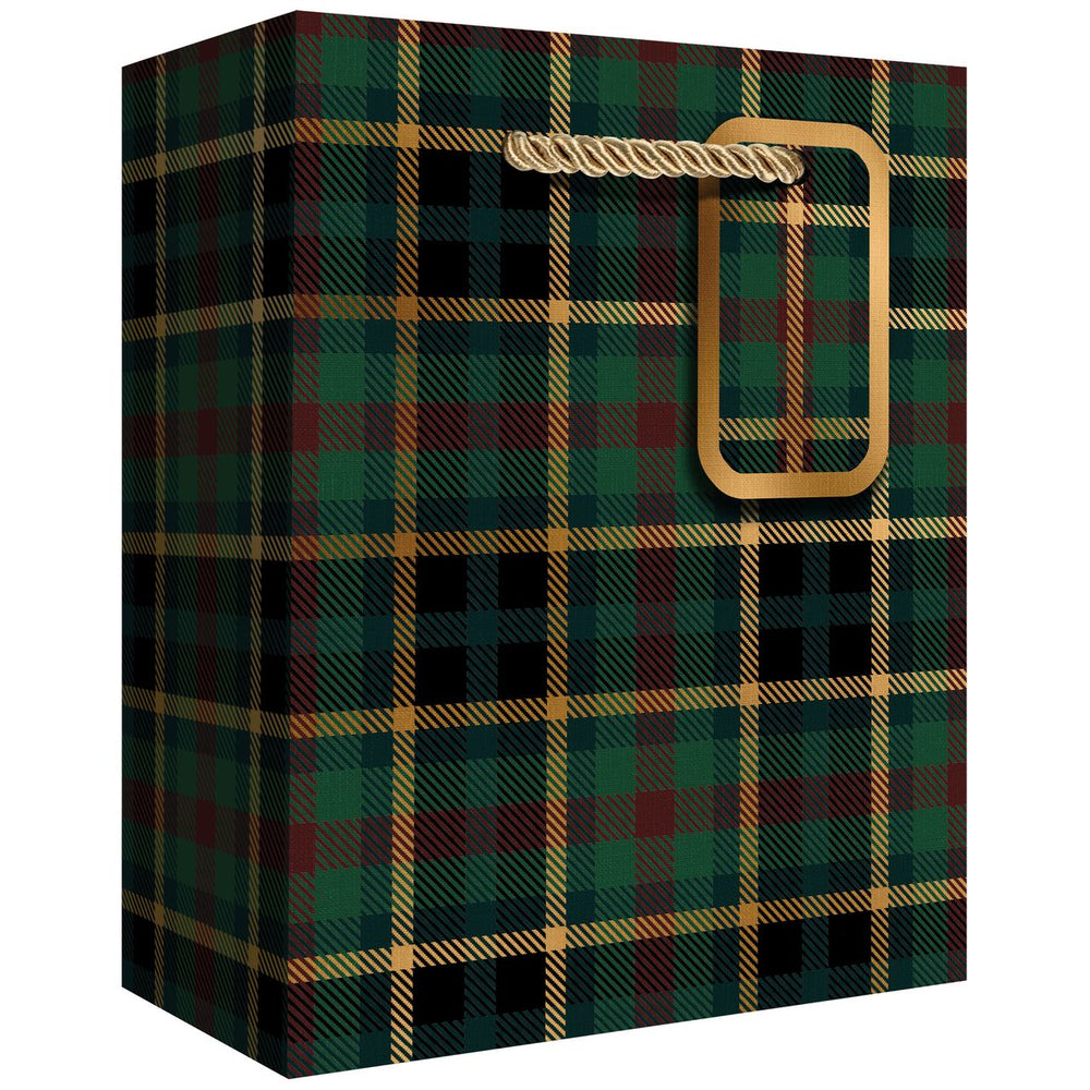 Euro Tote - Small - Hunter Navy Plaid