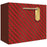 Medium Tote - Red & Gold Stripes
