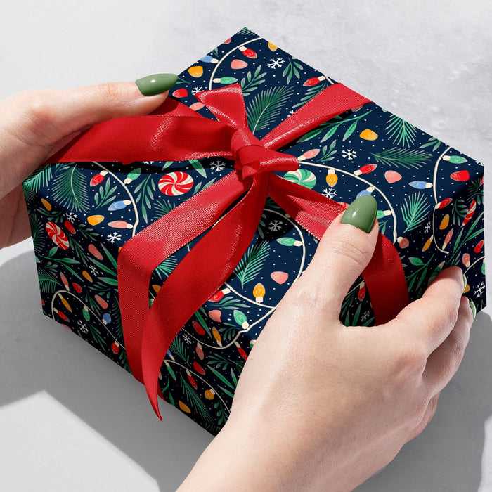 Gift Wrap - Peppermint Twinkle - Recycled Fiber