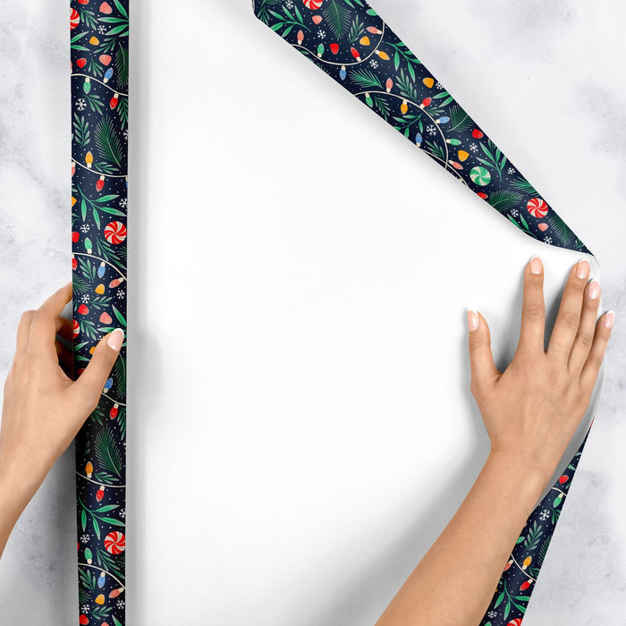 Gift Wrap - Peppermint Twinkle - Recycled Fiber