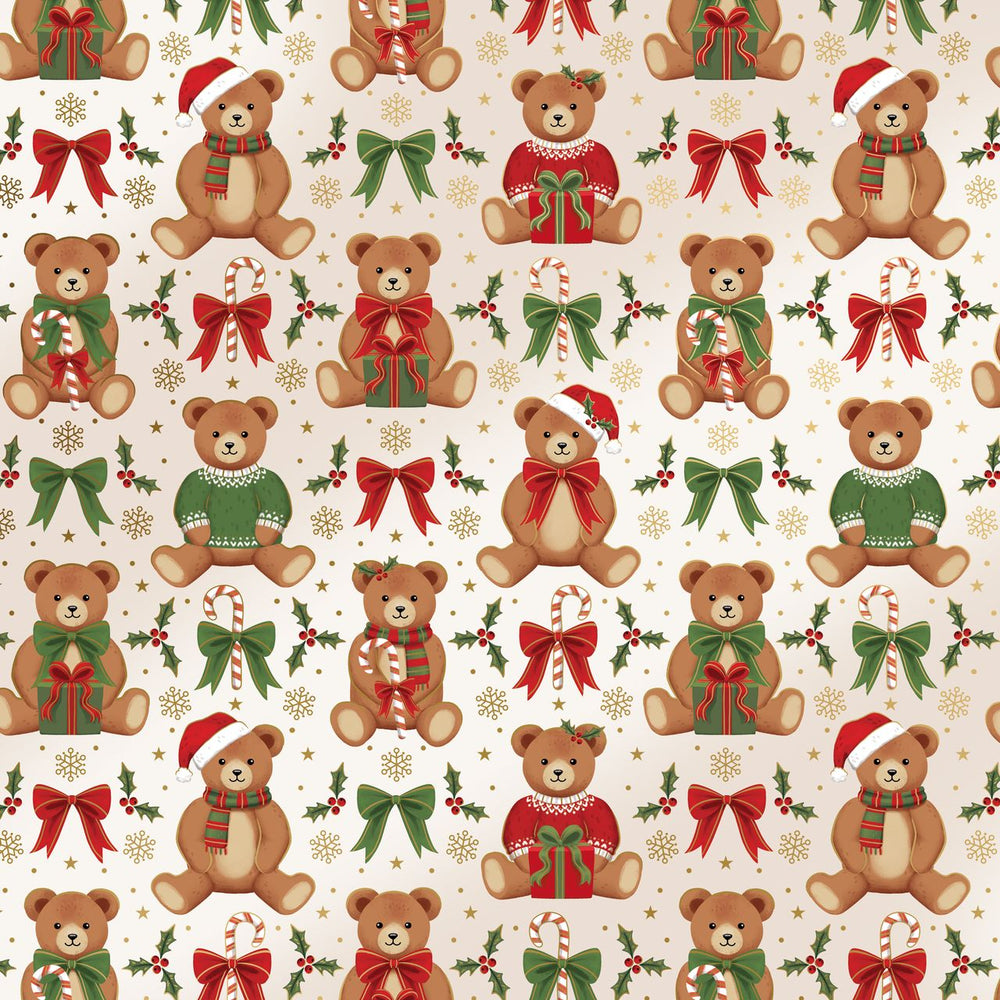 Gift Wrap - Teddy Bears - Recycled Fiber