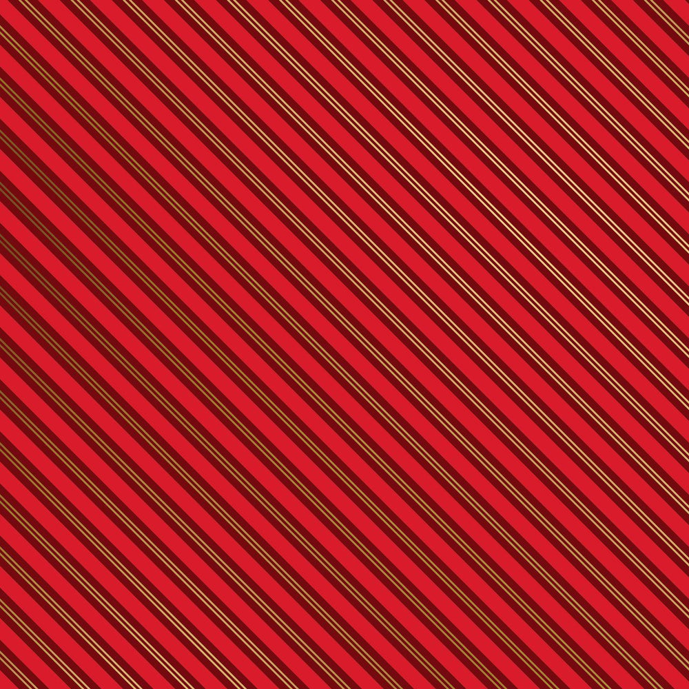 Gift Wrap - Red & Gold Stripes - Recycled Fiber