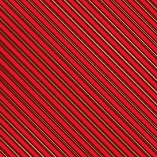 Gift Wrap - Red & Gold Stripes - Recycled Fiber