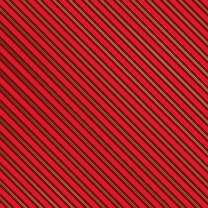 Gift Wrap - Red & Gold Stripes - Recycled Fiber