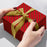 Gift Wrap - Red & Gold Stripes - Recycled Fiber