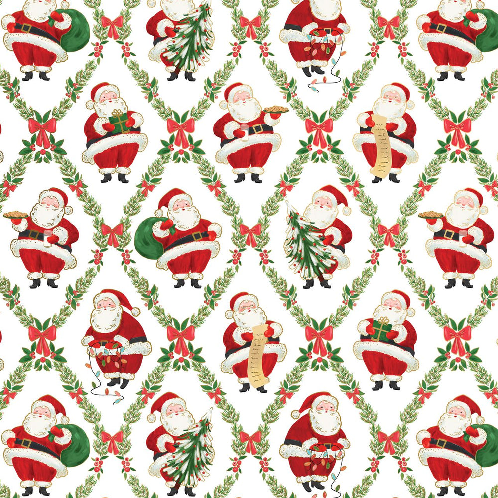 Gift Wrap - Classic Santa - Recycled Fiber