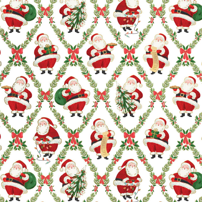 Gift Wrap - Classic Santa - Recycled Fiber