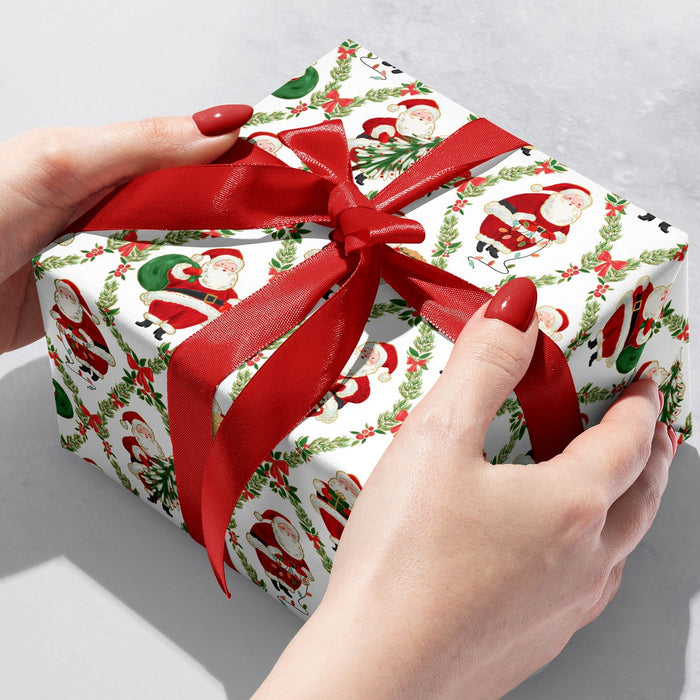 Gift Wrap - Classic Santa - Recycled Fiber