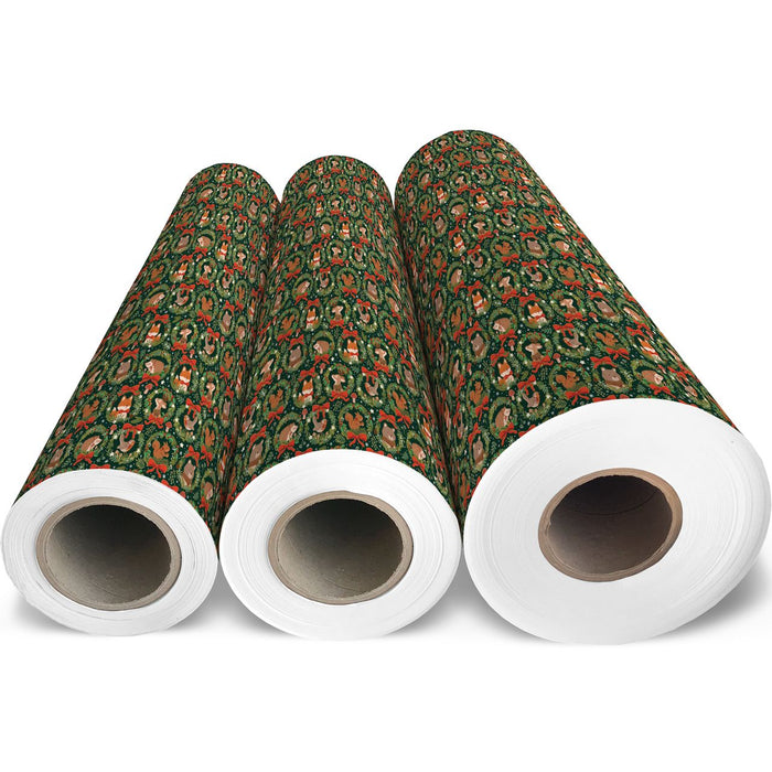 Gift Wrap - Woodland Wreaths - Recycled Fiber