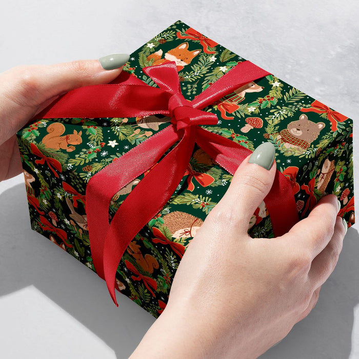 Gift Wrap - Woodland Wreaths - Recycled Fiber