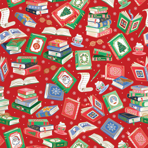 Gift Wrap -  Santa's Library - Recycled Fiber