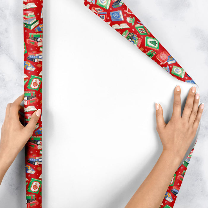 Gift Wrap -  Santa's Library - Recycled Fiber
