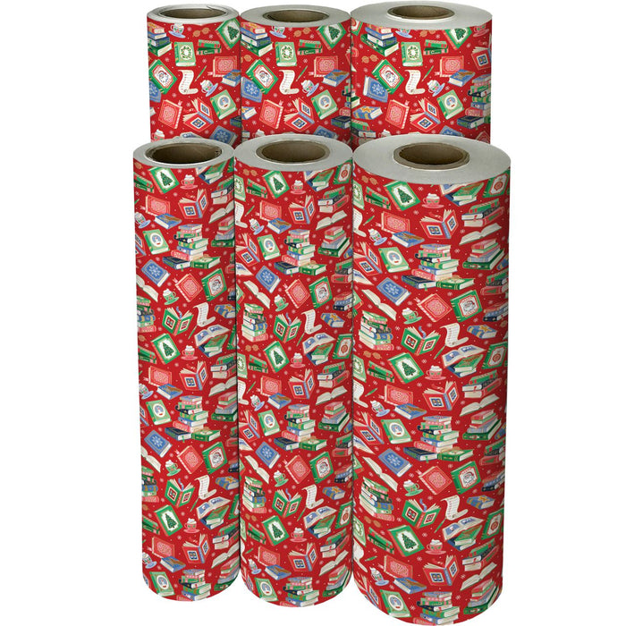 Gift Wrap -  Santa's Library - Recycled Fiber