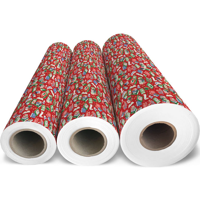 Gift Wrap -  Santa's Library - Recycled Fiber