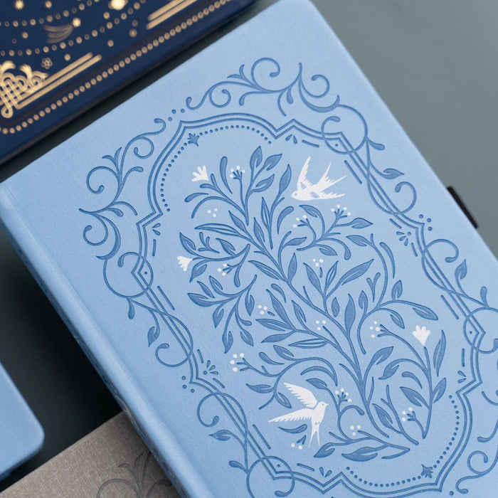 Songbird In Blue Dot Grid Notebook