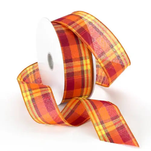 Abundance Wired Ribbon - Pumpkin - 1-1/2’’ x 10 yd / Single