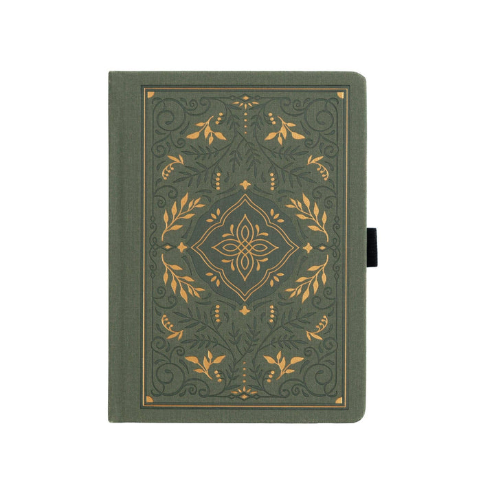 Storybook In Vintage Olive Dot Grid Notebook