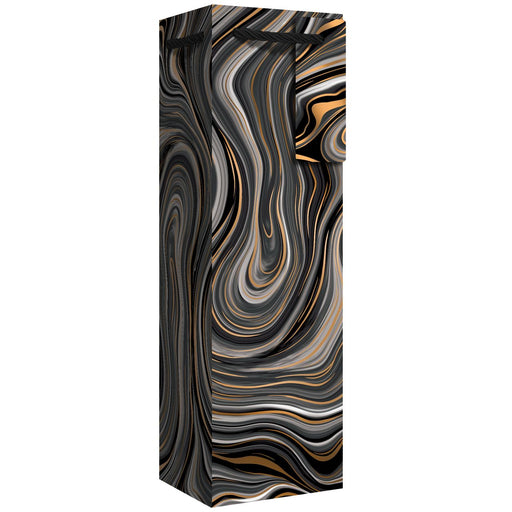 Bottle Tote  - Marbleized Black
