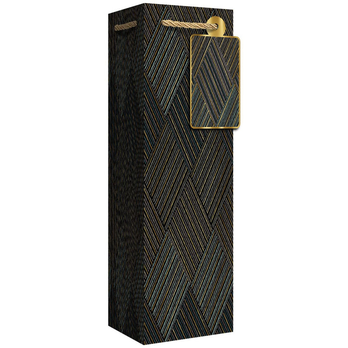 Bottle Tote  - Abstract Argyle