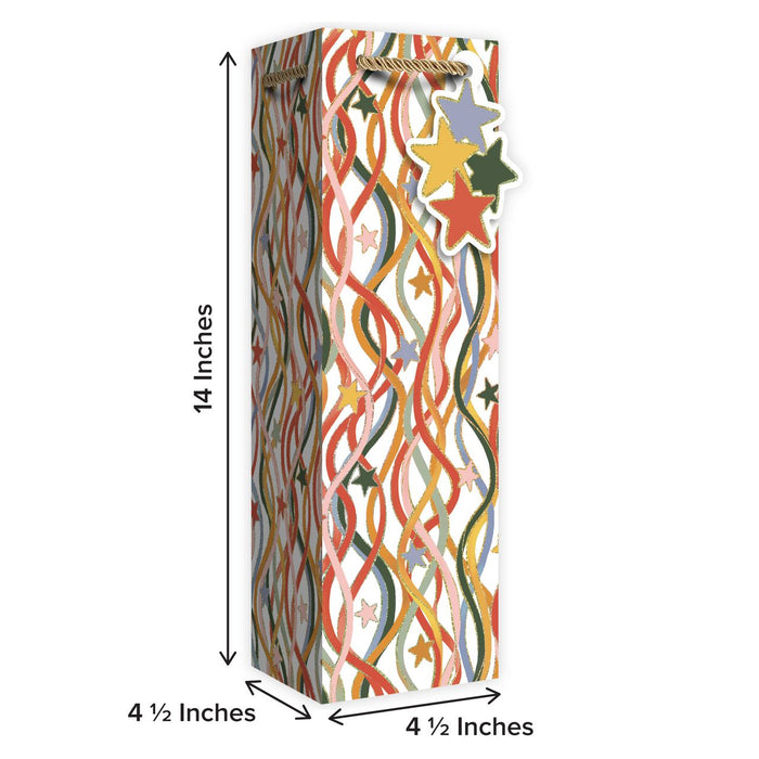 Bottle Tote  - Celebration Streamers Retro