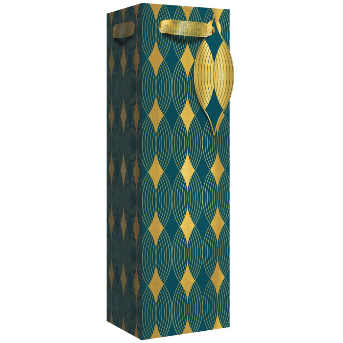 Bottle Tote  - Gilded Geo Gold