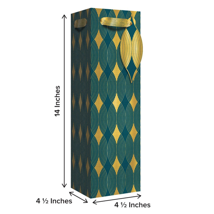 Bottle Tote  - Gilded Geo Gold