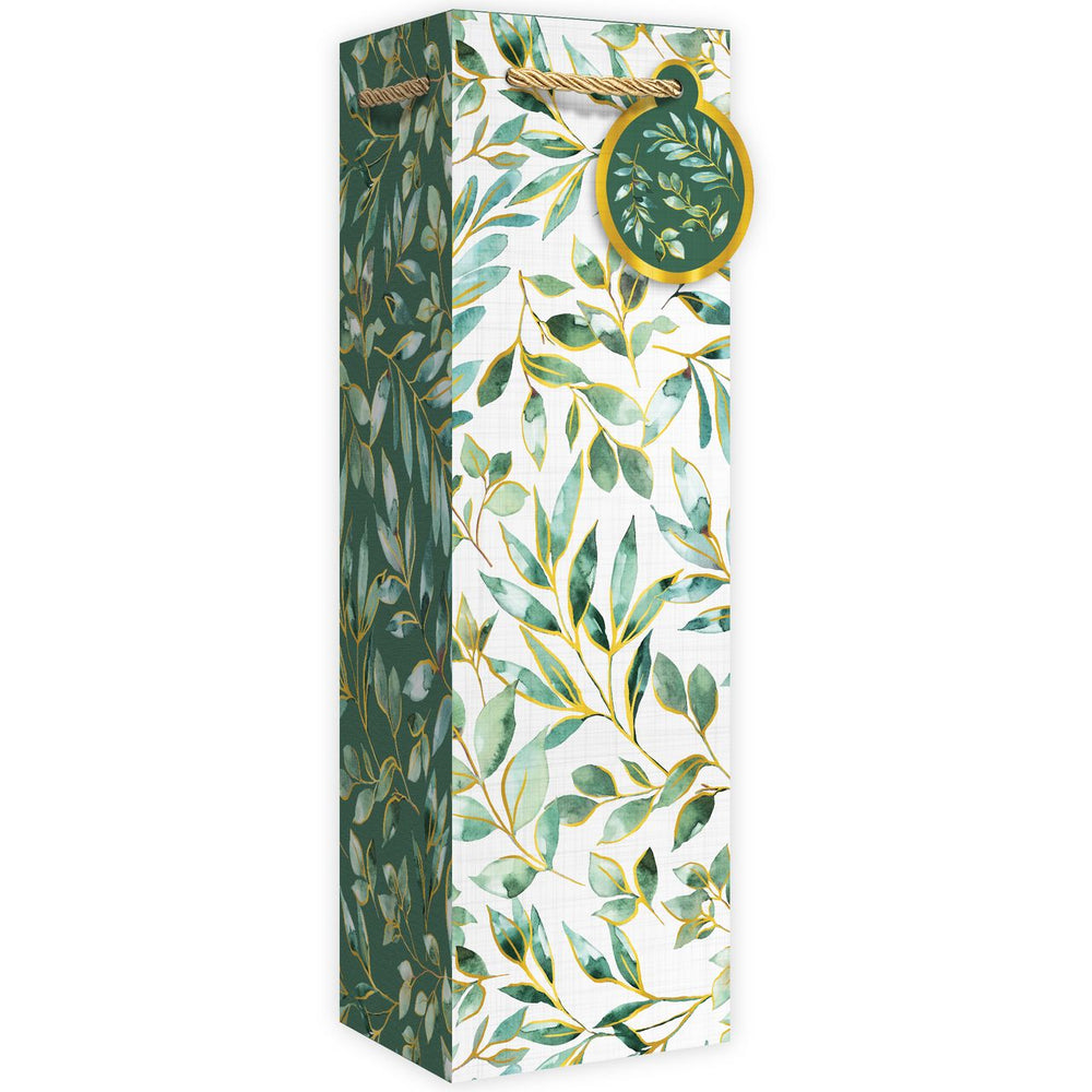 Bottle Tote  - Elegant Leaves