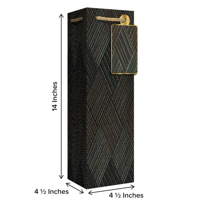 Bottle Tote - Abstract Argyle