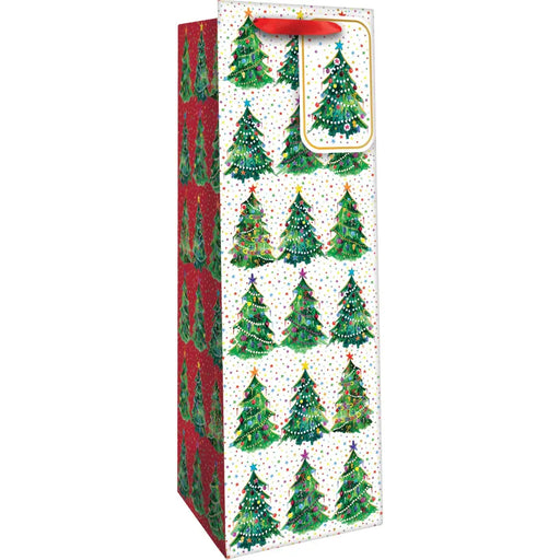 Bottle Tote - Christmas Trees - 6 Count - XBT798