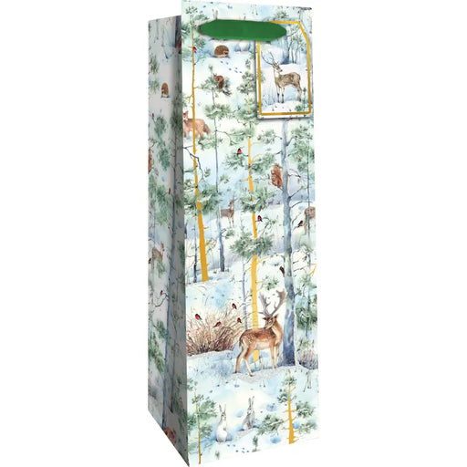 Bottle Tote - Snowy Woodland - 6 Count - XBT591