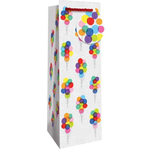 Bottle Tote With Tissue - Bunch Of Balloons - 6 Count