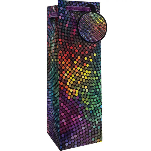 Bottle Tote With Tissue - Party At The Disco - 6 Count