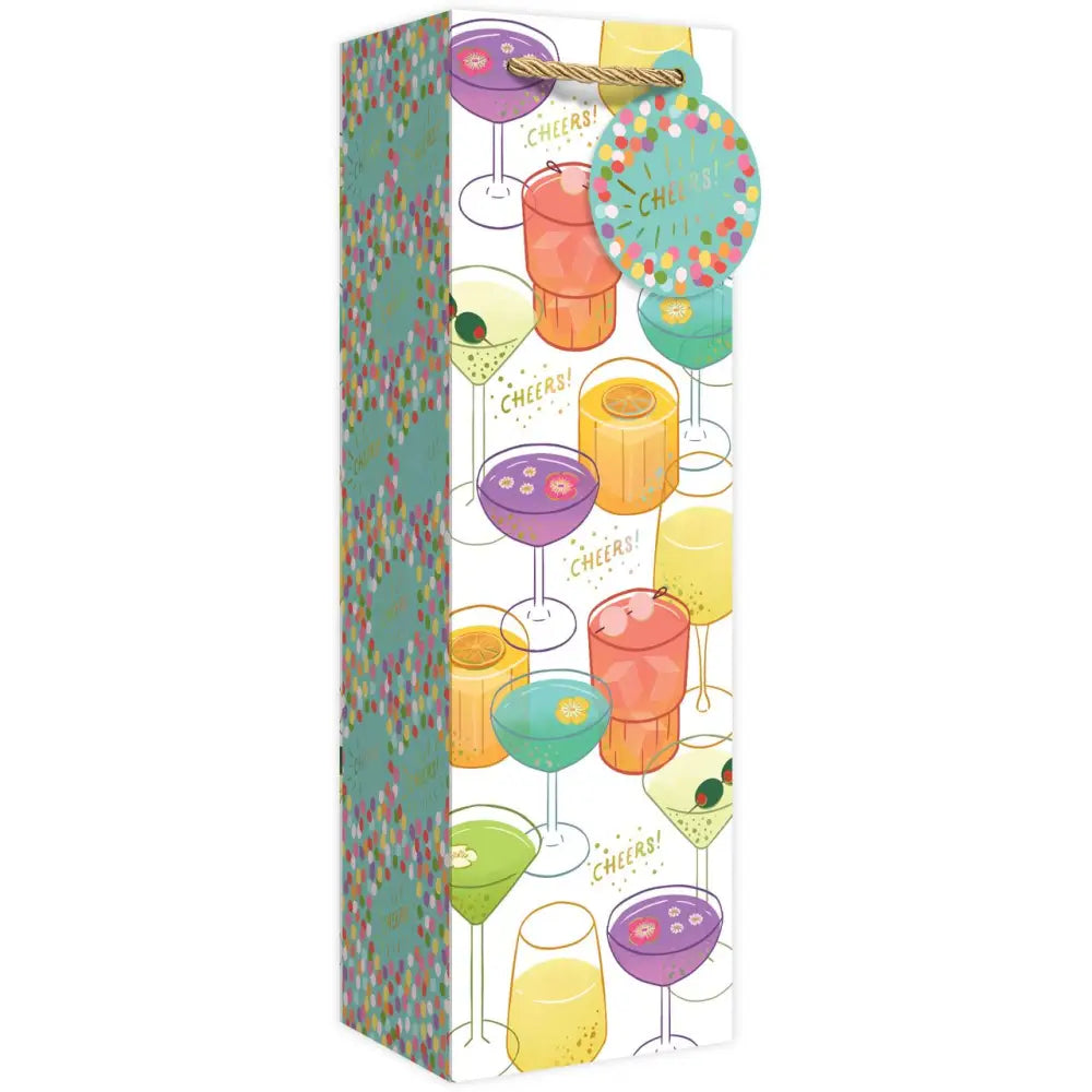 Bottle Tote With Tissue - Tipsy Time - 6 Count - TGBB232