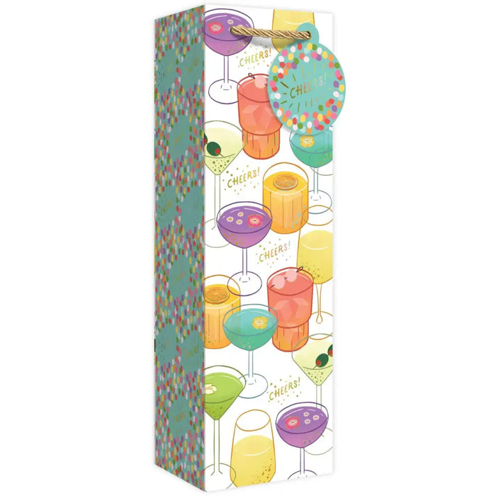 Bottle Tote With Tissue - Tipsy Time - 6 Count - TGBB232