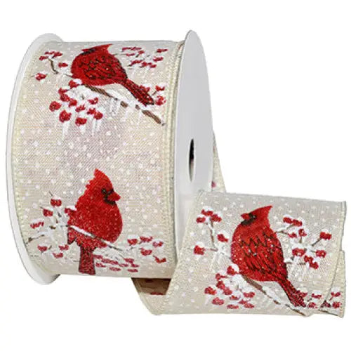 Cardinal Wired Ribbon - Red - Single Roll - 7816.60/10-609