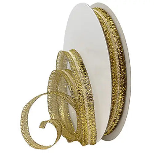 Charm Wired Ribbon - Single Roll / Gold - 1404.02/20-634